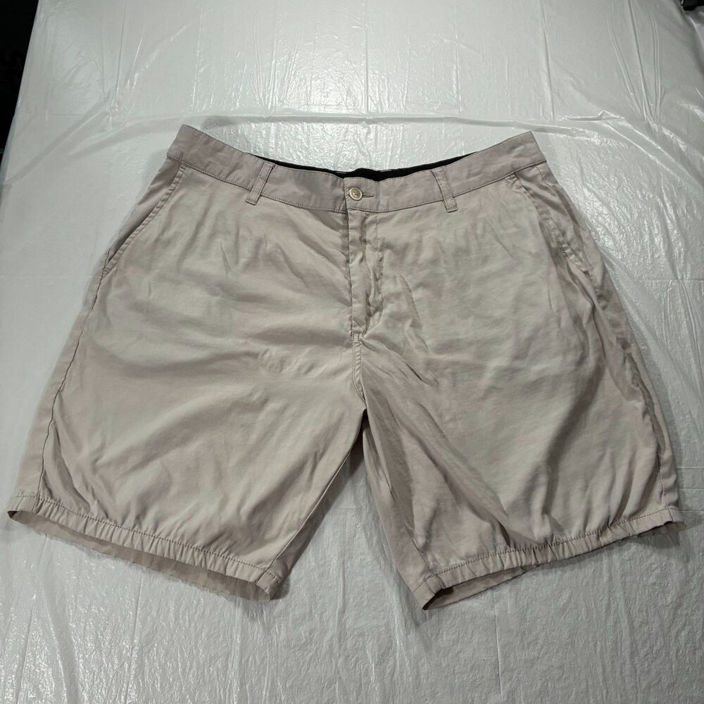 Marsh Wear Performance Shorts Mens 38 Gray Nylon Spandex Zipper Pockets Outdoor